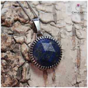 Lapis lazuli i srebro - wisiorek z łańcuszkiem 1374a - ChileArt